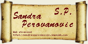 Sandra Perovanović vizit kartica